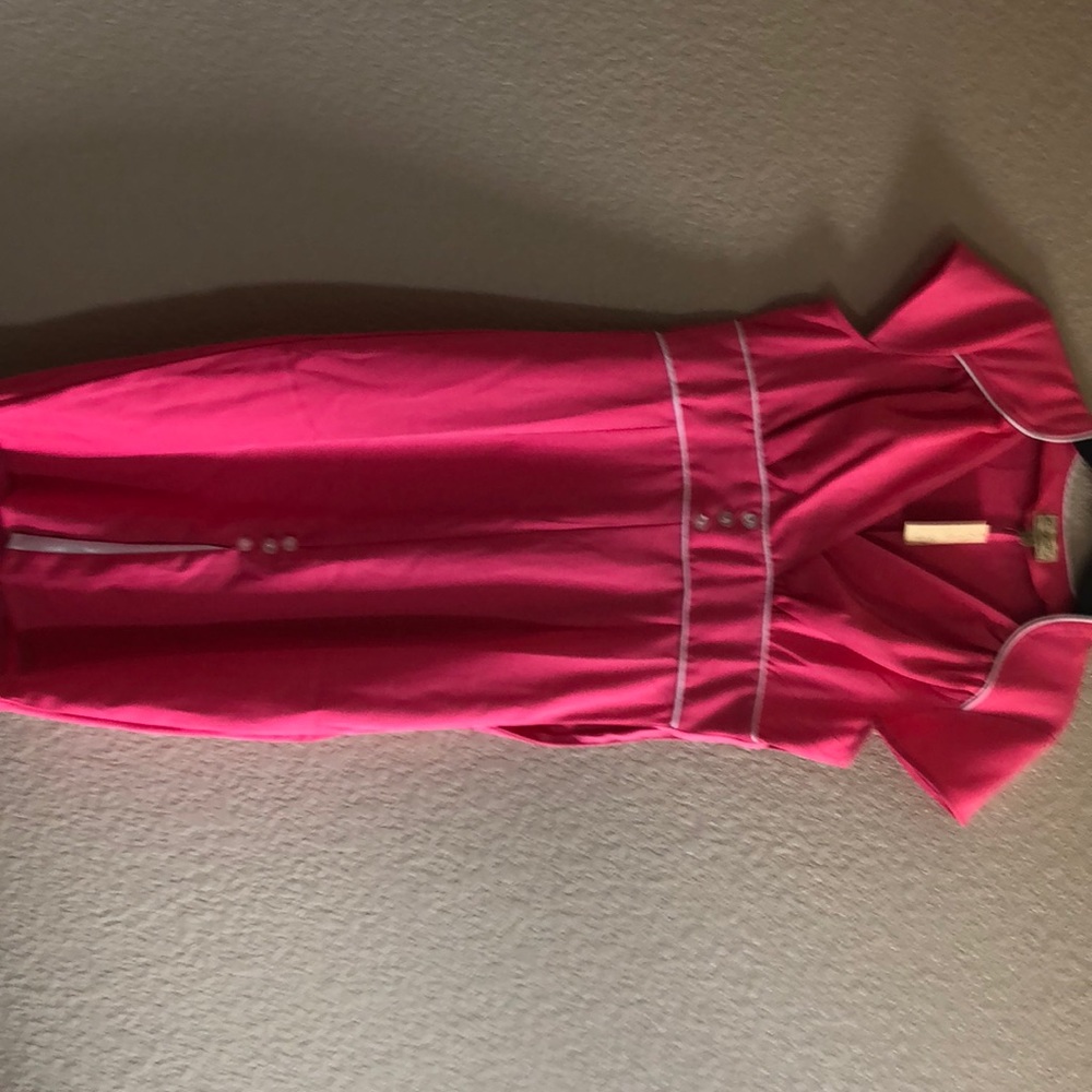 Pink and white pin up dress Lindy Bop